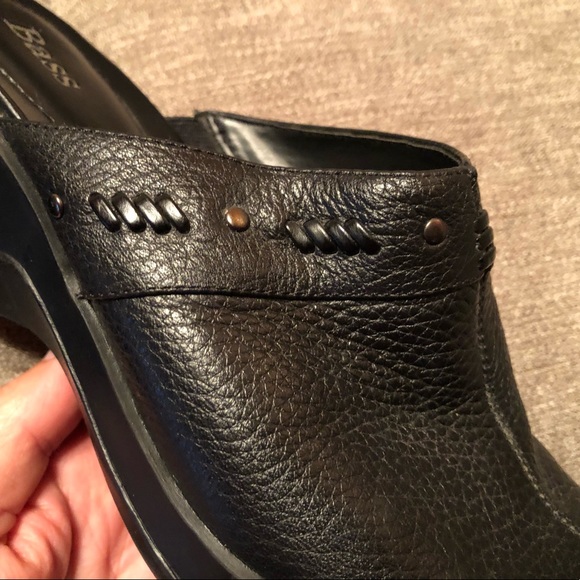 Bass Genuine Leather Black Mules - Picture 5 of 10